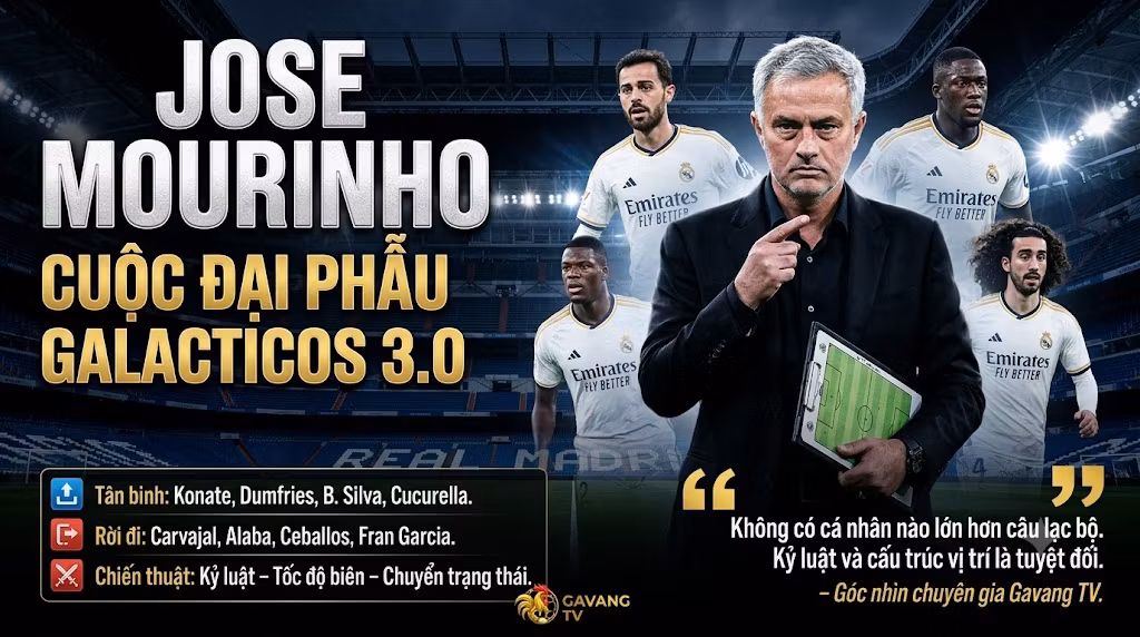 Chuyển nhượng Real Madrid 2026: Bế tắc Vinicius & Cuộc đại phẫu của Mourinho